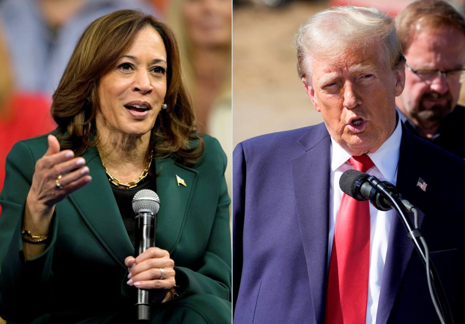 Kamala Harrisová, Donald Trump. Foto: TASR/AP