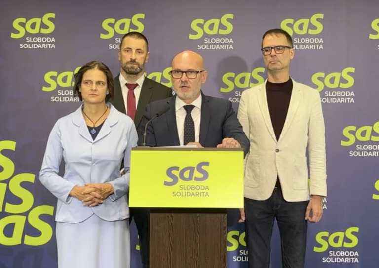 SaS hovorí o vláde populistov, ktorá priniesla namiesto pokoja chaos