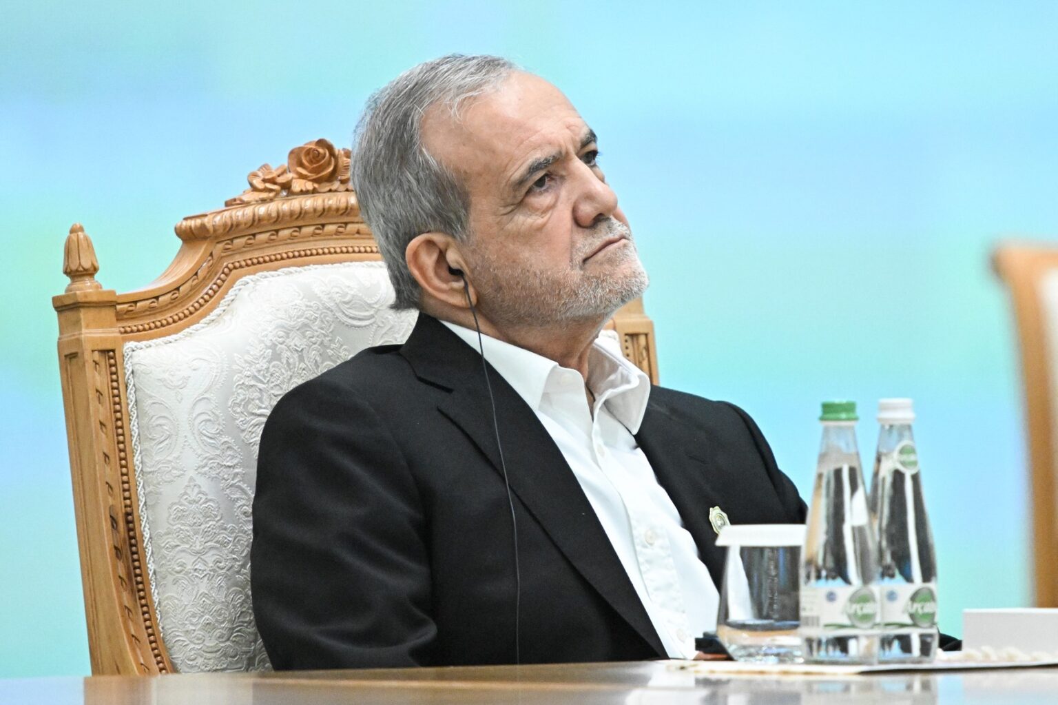 Iránsky prezident Masúd Pezeškján sa zúčastňuje fóra Prepojenie časov a civilizácií - základ mieru a rozvoja. Foto: Sergei Bobylev / TASS / Profimedia