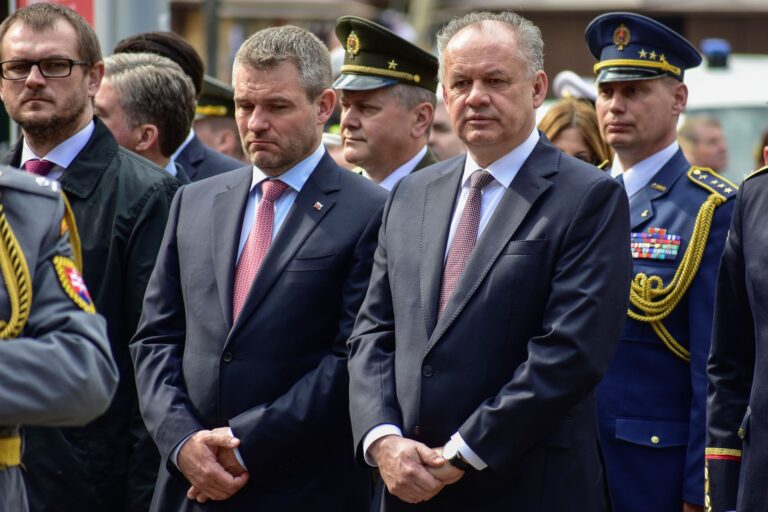 Peter Pellegrini (zľava), Andrej Kiska. Foto: Róbert Fritz/TASR