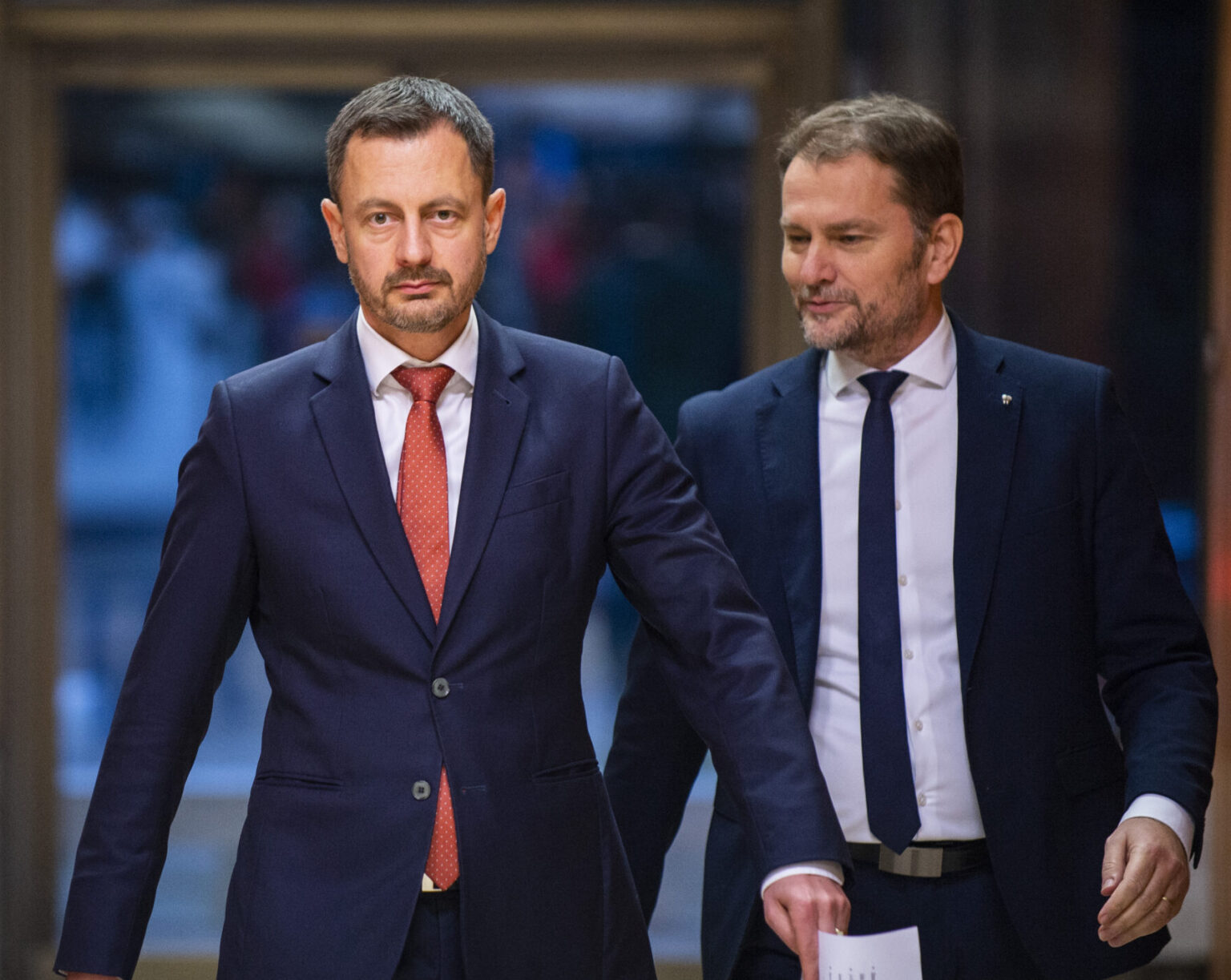 Eduard Heger a Igor Matovič. Foto: Jakub Kotian/TASR
