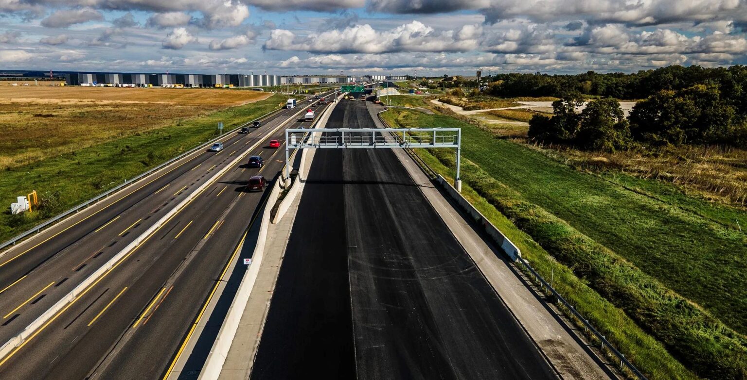 Výstavba križovatky D1 a D4 a rozširovanie D1. Foto: Národná diaľničná spoločnosť/FB.