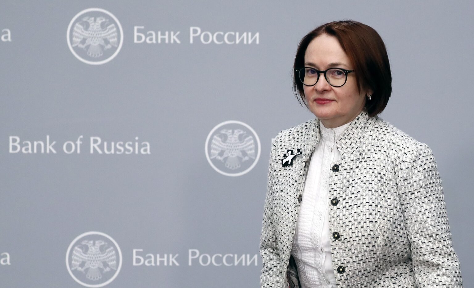 Šéfka ruskej centrálnej banky Elvira Nabiullinová. Foto:  MAXIM SHIPENKOV / EPA / Profimedia