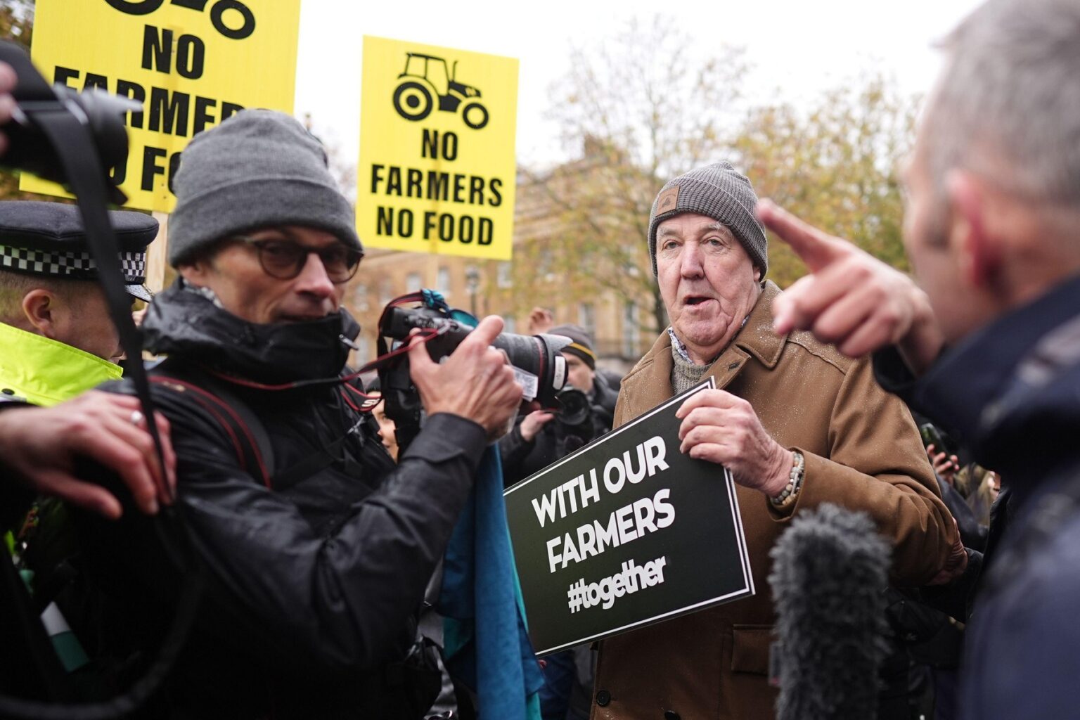 Jeremy Clarkson na proteste farmárov v Londýne. Foto: Kredit: PA Images / Alamy / Alamy / Profimedia
 