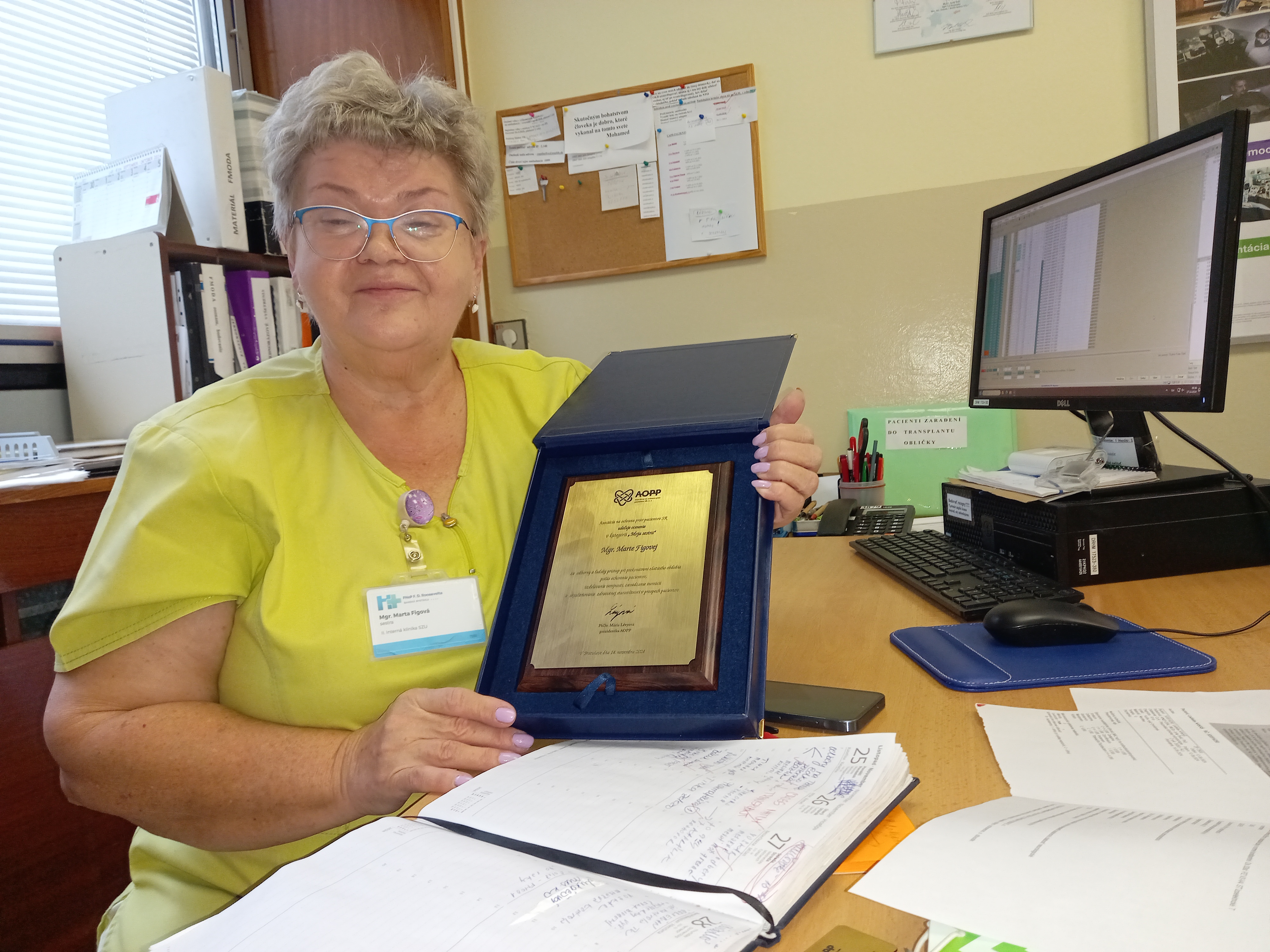 Ocenená sestra Marta Figová: Pre našu generáciu bola práca v zdravotníctve poslaním