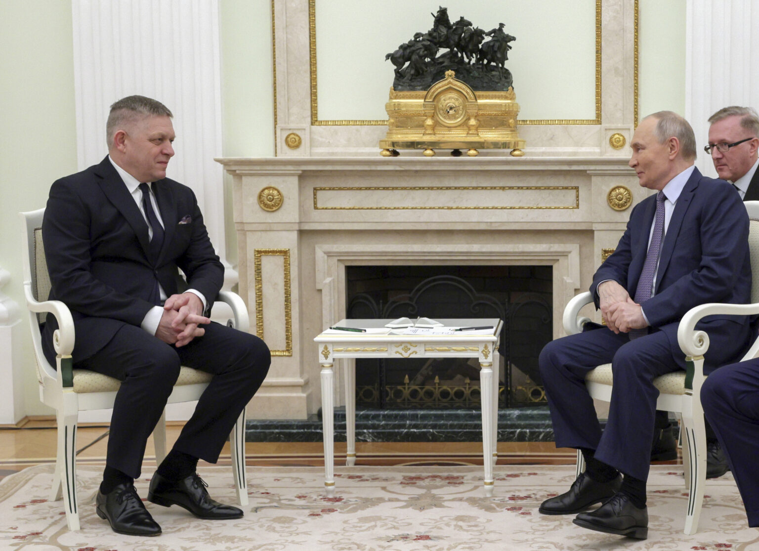 Robert Fico a Vladimir Putin. Foto: TASR/AP. 