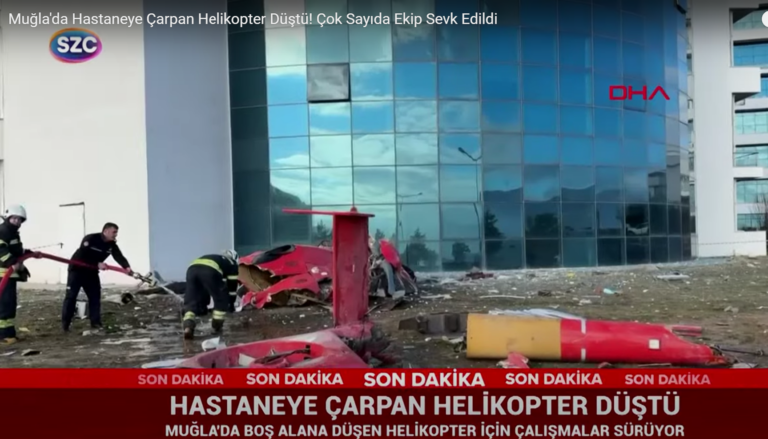 Video: Vrtuľník narazil do budovy nemocnice, hlásia obete