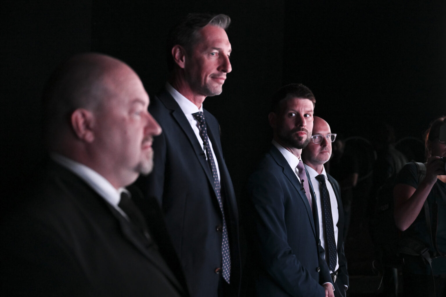 Milan Majerský, Michal Šimečka a Branislav Gröhling.
