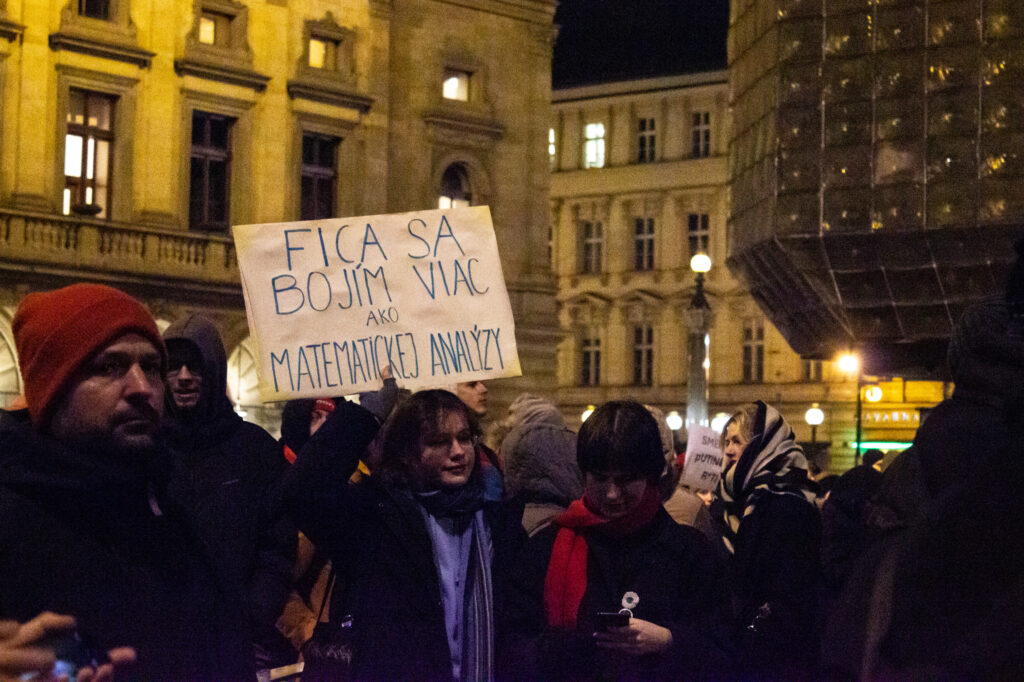 Protest Slovákov v Prahe 7. januára 2025. Foto: Barbora Vizváryová/TASR