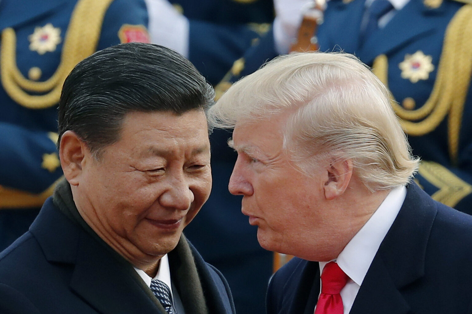 Donald Trump (vpravo) a Si Ťin-pching. Foto: TASR/AP