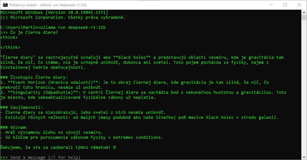 Odpoveď väčšieho modelu. Foto: Martin Chabada