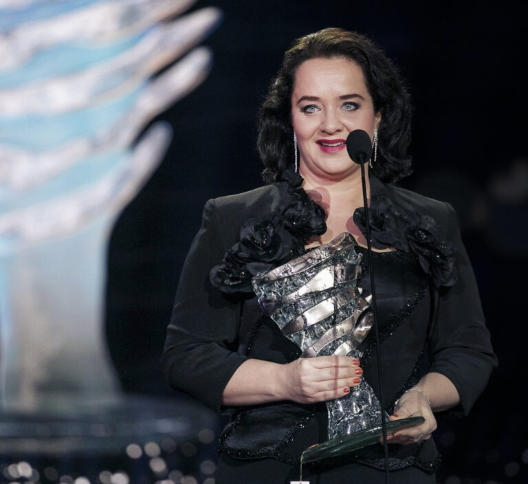 Dagmar Mozolová Krištáľové krídlo za rok 2017.  Foto: Dano Veselský/TASR