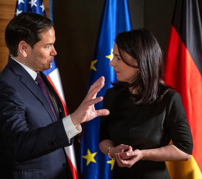 Marco Rubio a Annalena Baerbock. Photo: Peter Kneffel/ČTK/DPA