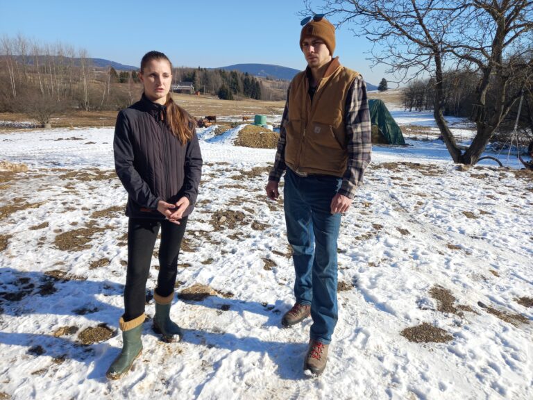 Katarína a René budovali svoju farmu sedem rokov. Na lazoch našli aj  domov. Teraz hrozí, že o všetko prídu. Foto: Mário Kaprálik / Štandard