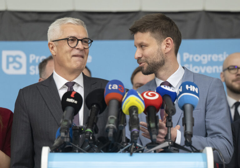 Ivan Korčok a Michal Šimečka. Foto: Martin Baumann/TASR
