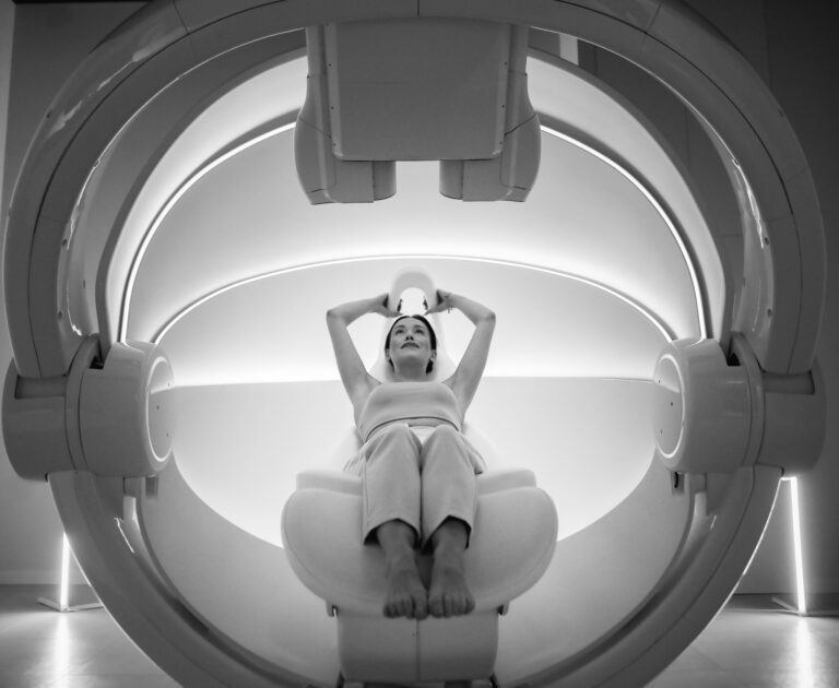 The new AILIS machine tests for breast cancer detection during a clinical trial in Krakow, Poland. Photo: Klaudia Radecka/NurPhoto via Getty Images