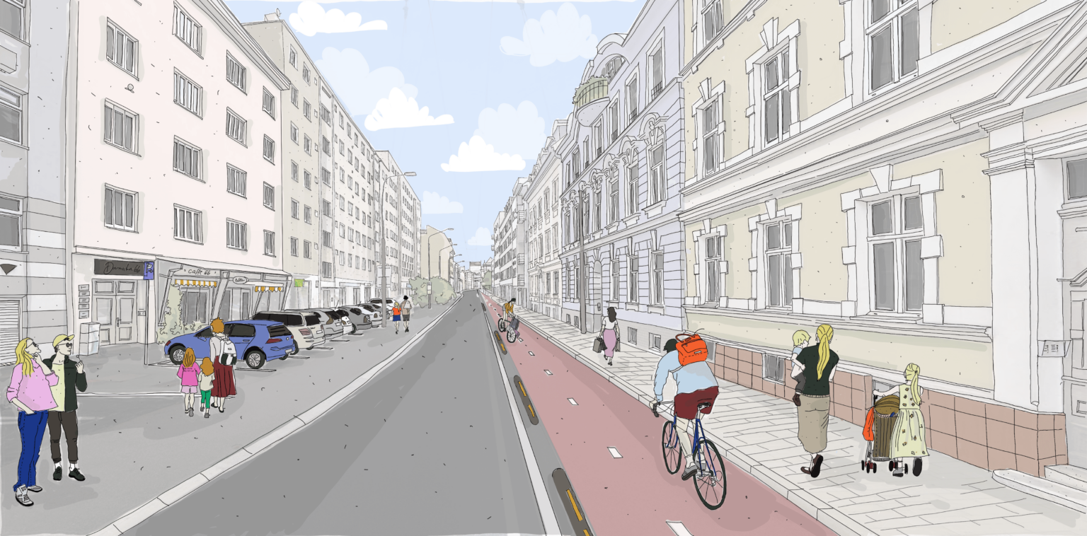Dunajská ulica. Skica: zdroj Hl. Mesto SR Bratislava