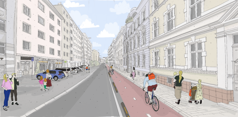 Dunajská ulica. Skica: zdroj Hl. Mesto SR Bratislava