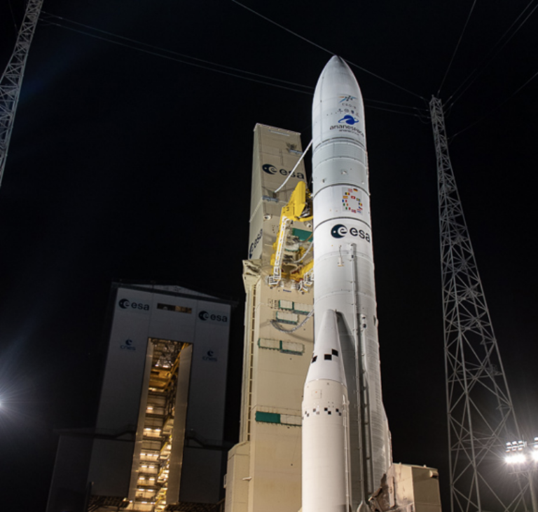 Raketa Ariane 6 neodštartovala, vojenský satelit zatiaľ zostáva na Zemi