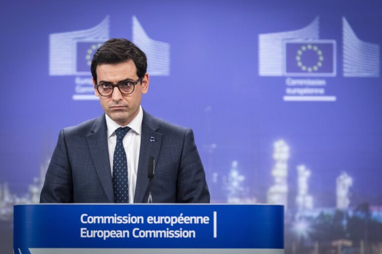 Eurokomisár Stéphan Sejourné pre prosperitu a priemyselnú stratégiu. Foto: ČTK / imago stock&people / Sacha Leon / Le Pictorium 