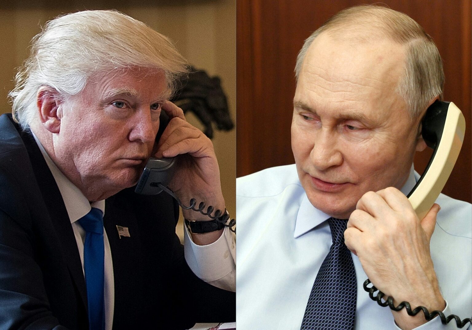 Zľava Donald Trump a Vladimir Putin. Foto: Gavriil GRIGOROV / GETTY IMAGES NORTH AMERICA,POOL / AFP / Profimedia