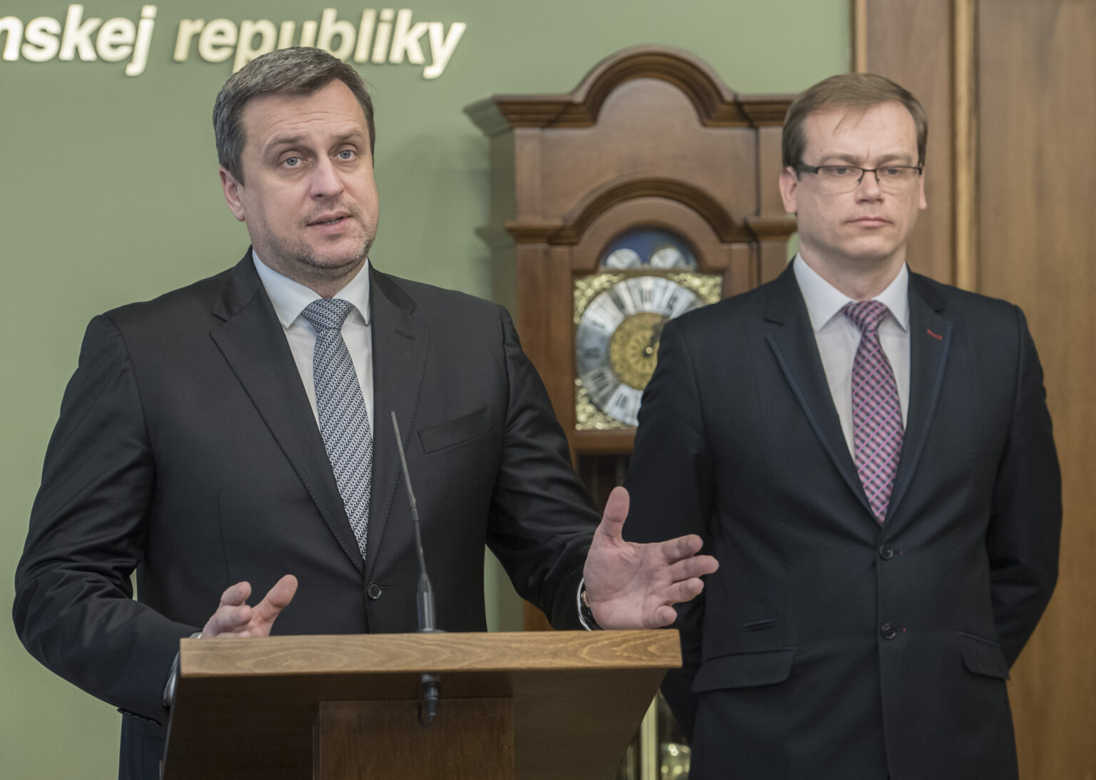 Andrej Danko a Marián Gešper. Foto: Martin Baumann/TASR