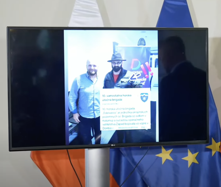 Gašpar upozornil na muža s údajne fašistickým symbolom, chystal sa i do Handlovej