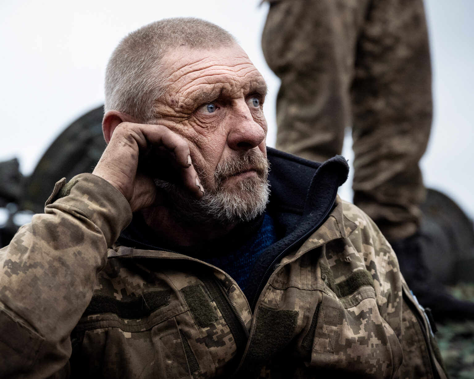 Unavený ukrajinský vojak s prezývkou Drak. Foto: Scott Peterson/Getty Images