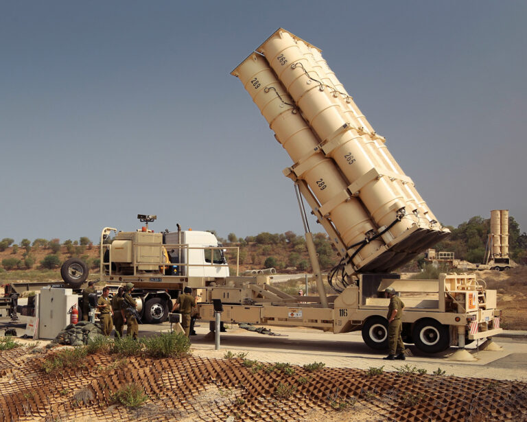 Arrow alebo Hetz je rodina protibalistických rakiet navrhnutých na splnenie izraelských požiadaviek na raketový obranný systém. Foto: Ziv Koren/Polaris/Profimedia