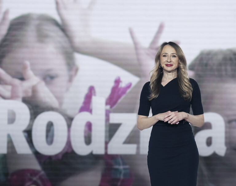 Poľská ministerka rodiny, práce a sociálnych vecí Agnieszka Dziemianowiczová-Bąková zo strany Nová ľavica. Foto: Foto Olimpik/NurPhoto via Getty Images