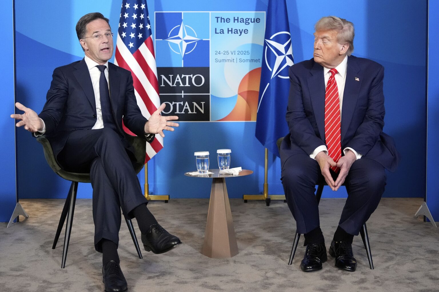 Mark Rutte a Donald Trump. Foto: TASR/AP