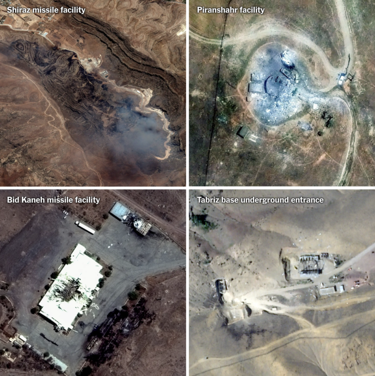 Satelitné snímky od spoločností Planet Labs a Maxar Technologies cez New York Times