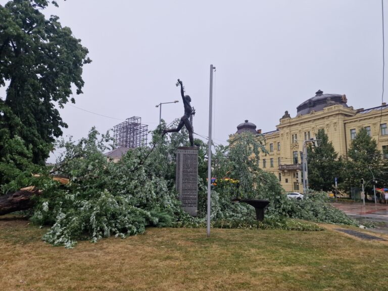 Vietor lámal stromy a strhával strechy. Východom Slovenska prešla silná búrka