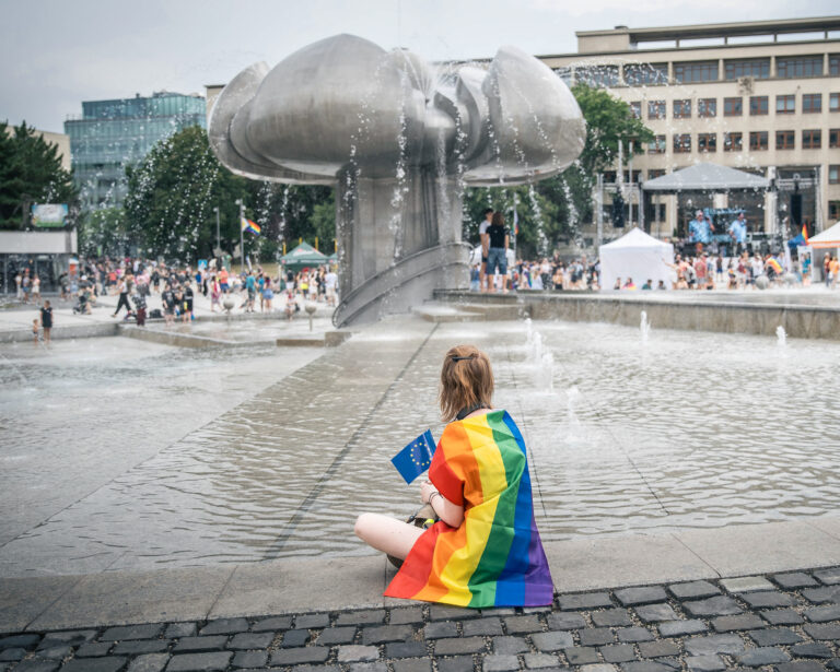 Účastníci podujatia Dúhový Pride v Bratislave. Foto: Jozef Jakubčo/Petit Press/Profimedia