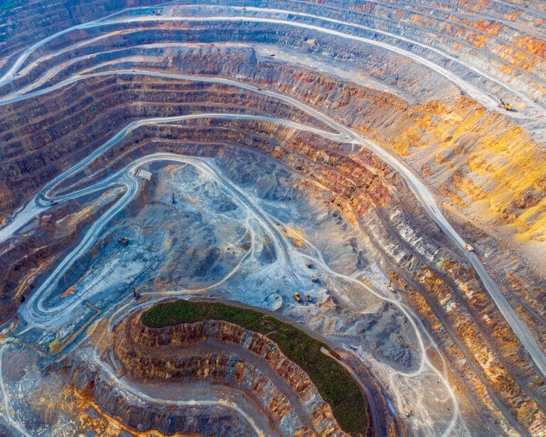 Baňa na meď Dexing, nachádzajúca sa v Shangrao v Číne, je najväčšou otvorenou baňou na meď v Ázii. Foto: Tang Fangxiao/VCG via Getty Images