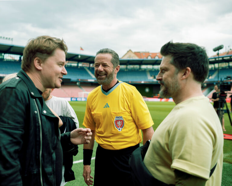 Jiří Langmajer a režiséri Vladimir Skorka a Petr Kolečko. Foto: Bontonfilm
