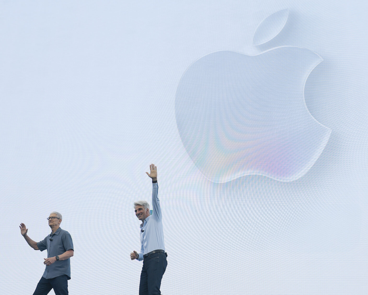 Tim Cook a Craig Federighi. Foto: Justin Sullivan/Getty Images 

