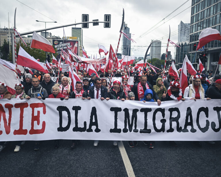 Protimigračný protest 10. mája vo Varšave. Foto: Omar Marques/Getty Images