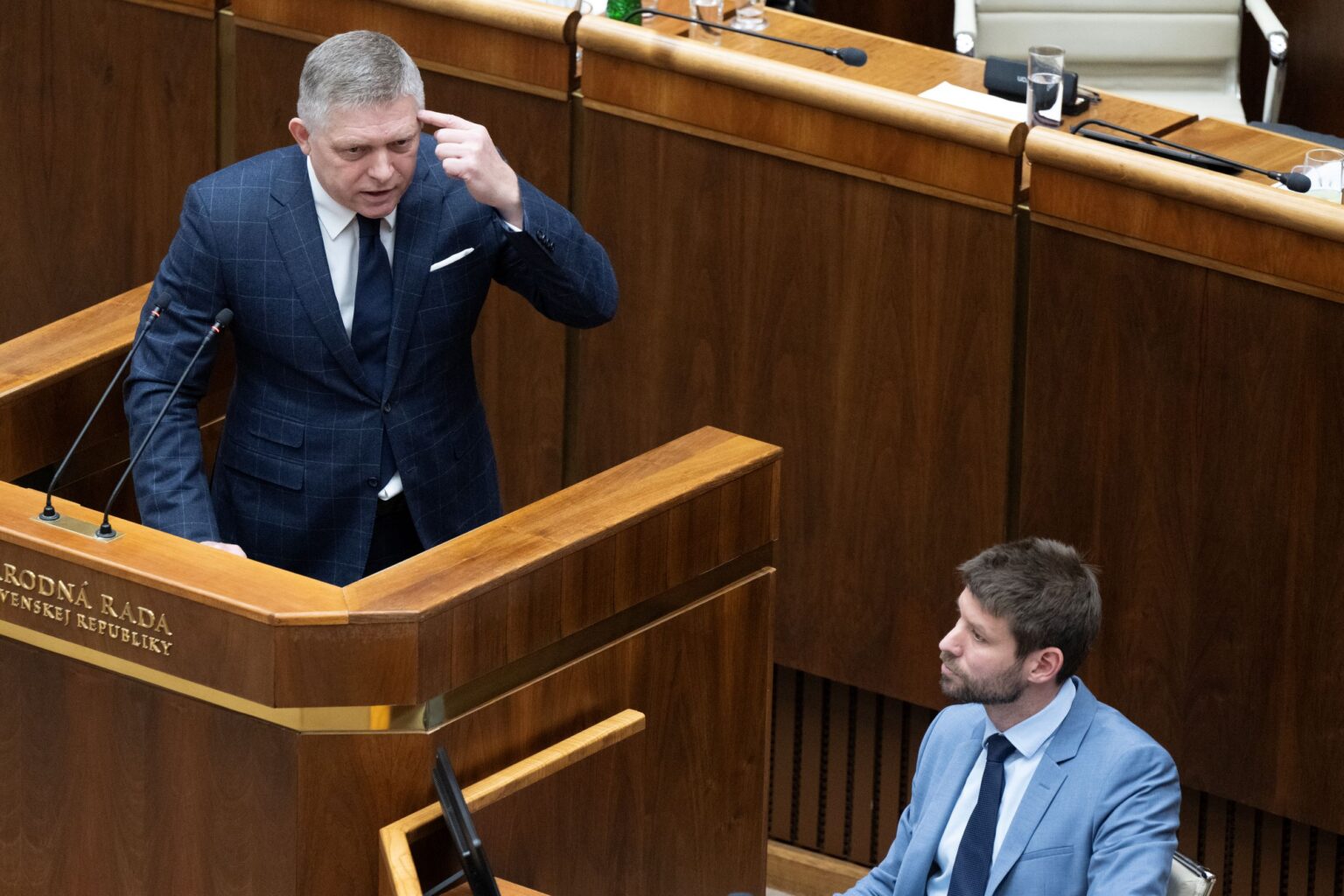 Robert Fico a Michal Šimečka.