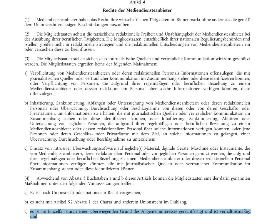 EU - das neue Mediengesetz