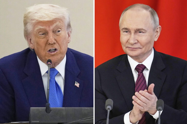 Donald Trump a Vladimir Putin. Foto: AP Photo, Files