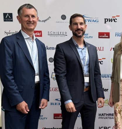 Thomas Starlinger mit Georg Beham beim kitzSummit vor zwei Monaten