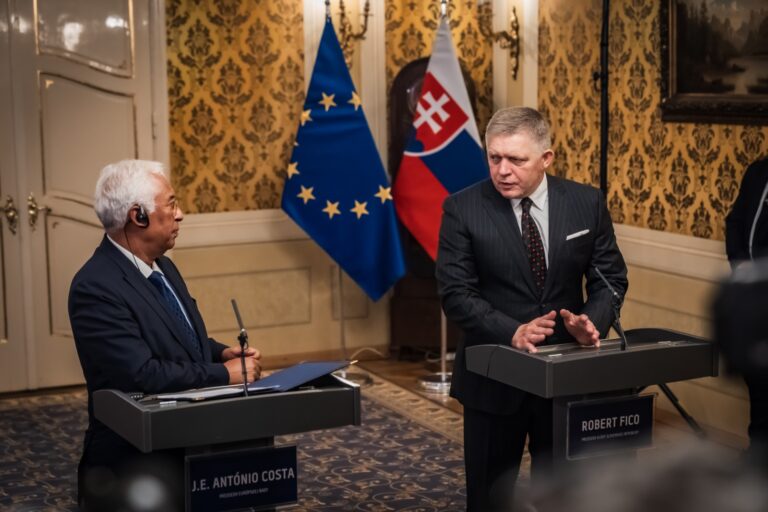 Zľava António Costa a Robert Fico. Foto: Facebook/R. Fico