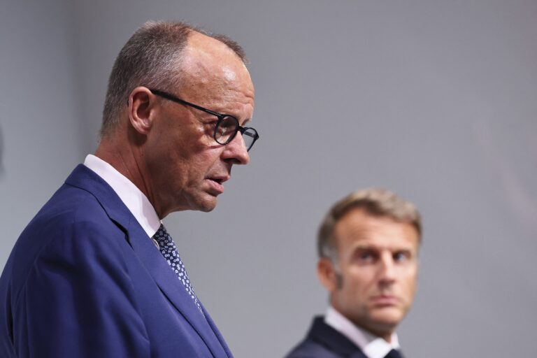 Not their war, but their problem – German Chancellor Friedrich Merz and French President Emmanuel Macron. Photo: Manon Cruz/Pool via AP