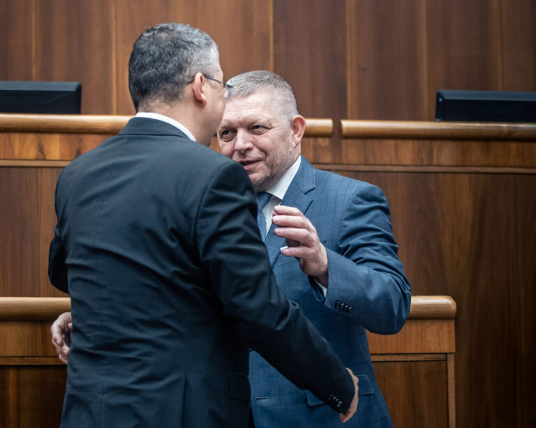 Ladislav Kamenický a Robert Fico. Foto: Jozef Jakubčo/Petit Press/Profimedia