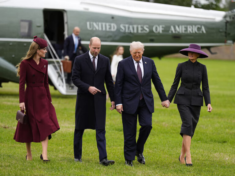 William, Prince of Wales, and Donald Trump. Photo: Aaron Chown/Pool via Reuters