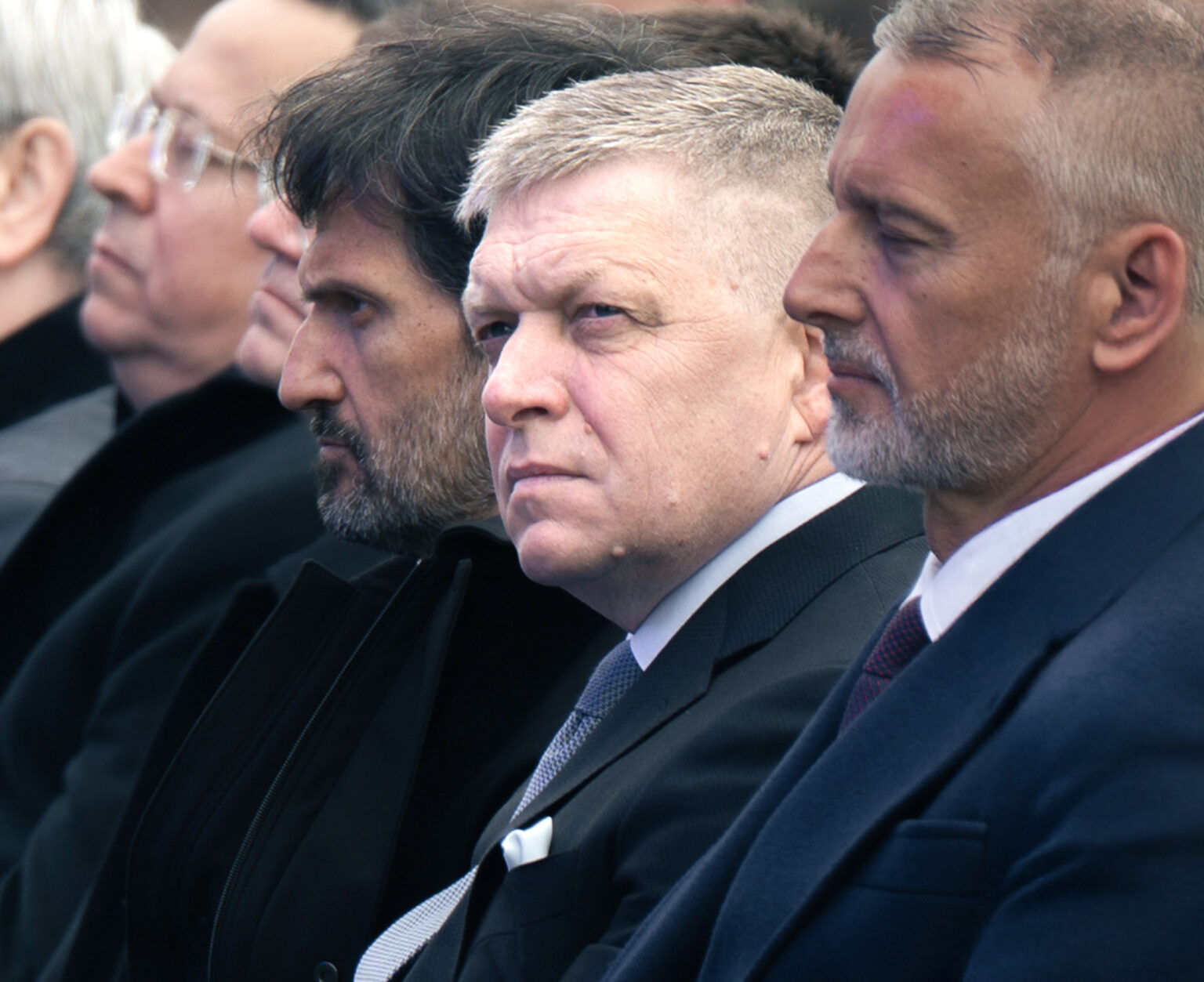 Sprava Richard Raši, Robert Fico, Robert Kaliňák a Ladislav Kamenický. Foto: Martin Baumann/TASR