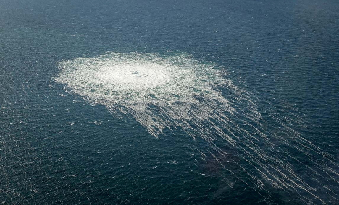 Gas bubbles rise to the surface of the Baltic Sea after the Nord Stream explosions – the attack marked a turning point in Europe’s energy conflict. Photo: Reuters