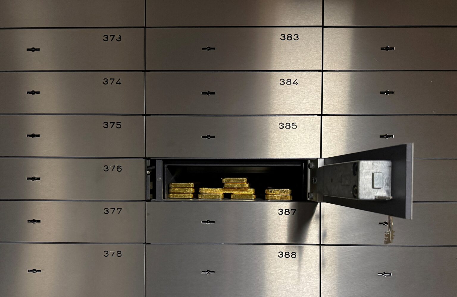 Gold bars in vaults in Munich. Angelika Warmuth/Reuters
