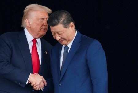 Donald Trump and Xi Jinping. Photo: Evelyn Hockstein/Reuters